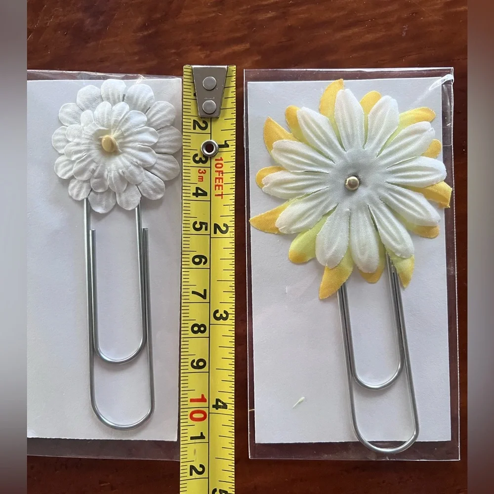 4” Floral Paperclip Set with Assorted Random Design and Colors 12 pcs Set#6